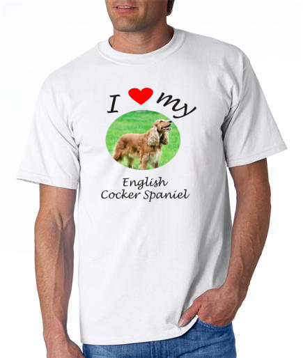 Dogs - English Cocker Spaniel Picture on a Mens Shirt